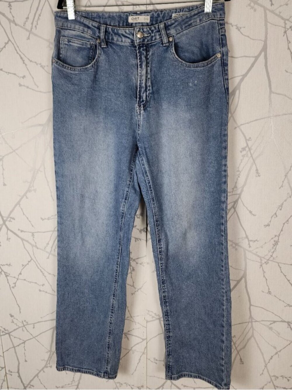 OAT New York Comfort Weave Denim High Rise Wide Leg Jeans